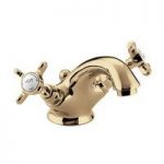 Bristan 1901 gold basin mixer tap with waste