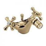 Bristan Colonial gold bidet mixer tap with waste
