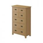 MFI – Rome Drawer Chest – Oak – 4 Drawers Over 3