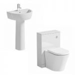 Arte Back To Wall Toilet & Basin Suite – With Full Pedestal Basin – 550mm – Mode
