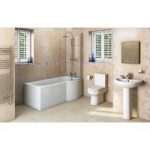 Bathroom Suite – With P Shaped Shower Bath – 1675 x 850mm – Right Handed – Oakley