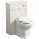 The Bath Co. Dulwich Back To Wall Toilet & Ivory Slimline Unit – Traditional – White Seat