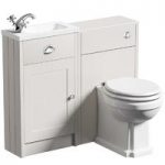 The Bath Co. Dulwich Cloakroom Combination Unit – Vanity Basin & White Toilet