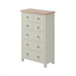 MFI – Rome Drawer Chest – Oak and Mellow Sage – 4 Drawers Over 3