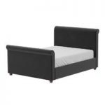 MFI – Super King Size Bed – Charcoal – Velvet Upholstery – Curved Head – Dreamboat