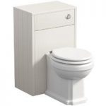 The Bath Co. Dulwich Back To Wall Toilet & Ivory Unit – Traditional – White Seat
