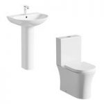 Hardy Close Coupled Toilet & Basin Suite – Full Pedestal – White – Ceramic