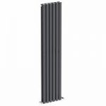 Vertical Radiator – 1600 x 360 – Double – Anthracite Grey – Contemporary – Lava
