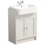 The Bath Co. Dulwich Semi Recessed Vanity Unit – 600mm Basin – Ivory – Traditional
