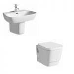 Princeton Wall Hung Toilet & Basin Suite – 600mm Semi Pedestal – Ceramic