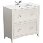 Camberley Ivory Vanity Drawer Unit With Basin – 800mm – Traditional