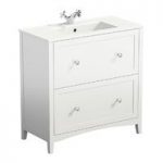 Camberley Vanity Unit – 800mm – White – Floor Standing – Traditional – The Bath Co