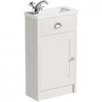 The Bath Co. Dulwich Cloakroom Vanity Unit – 450mm Basin – Ivory – Traditional