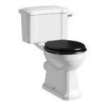 Camberley Close Coupled Toilet – Black Soft Close Seat – Traditional – The Bath Co