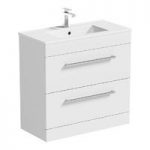 Vanity Drawer Unit – 800mm Basin – White – Contemporary – Chamonix
