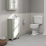 Camberley Cloakroom Suite – Sage Freestanding Vanity Unit – Close Coupled Toilet – Traditional