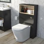 Back to Wall Toilet Unit – Anthracite & Oak – Contemporary – Tate – Mode