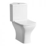 Round Corner Close Coupled Toilet – With Slimline Soft Close Seat – Contemporary – Compact