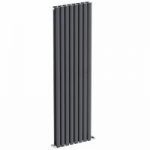 Vertical Radiator – 1600 x 480 – Double – Anthracite Grey – Contemporary – Lava