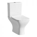 Square Close Coupled Toilet – With Slimline Soft Close Seat – Contemporary – Compact