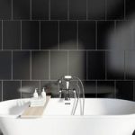 Black Wall Tiles – Plain – Box of 10 – 248mm x 398mm – Studio Conran