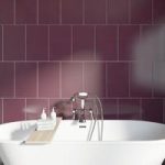 Plum Purple Wall Tiles – Plain – Box of 10 – 248mm x 398mm – Studio Conran