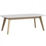 Archer – Oak Effect Coffee Table – Contemporary – White Top