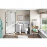 Eden Bathroom Suite – Sliding Quadrant Shower Enclosure – Shower Tray – 900 x 900