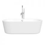 White Freestanding Bath – Round – Contemporary – 1560 x 735mm – Acrylic