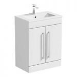 Vanity Door Unit – 600mm Basin – White – Contemporary – Chamonix