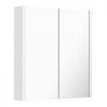 2 Door Mirror Cabinet – White – Adjustable Shelves – Contemporary – Chamonix