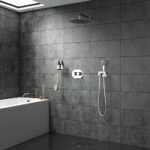Thermostatic Wall Shower Set – Twin Shower Valve – Round Shower Head – Round Wall Outlet – Mode