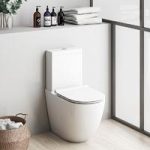 Harrison Rimless Close Coupled Toilet – Slimline Soft Close Seat – Contemporary – Mode