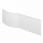 P Shaped Shower Bath Front Panel – 1680mm – Acrylic – White