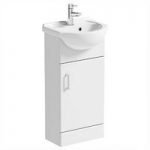 Vanity Unit – White – Floor Standing – Includes Basin – 410mm – Sienna