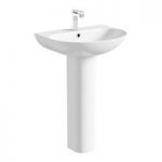 Hardy Full Pedestal Basin – 555mm – 1 Tap Hole – Contemporary – Mode