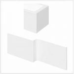 L Shaped Shower Bath Acrylic Panel Pack – Front 1700mm – End 750mm – Contemporary