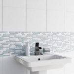 Mosaic Tile – Ice Blue – Glass Squares – 305mm x 305mm – Wall – 1 Sheet