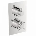 Alexa Twin Shower Valve – Thermostatic – Cross Head – With Diverter – Chrome – Mode