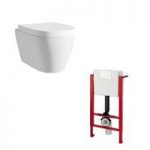 Opal Wall Hung Toilet & Mounting Frame – Soft Close Seat – White – Ceramic