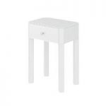 MFI – Paris Bedside Table – White Glass – 1 Drawer