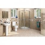 Bathroom Suite – With Quadrant Shower Enclosure – 900 x 900mm – Sliding Door – Oakley