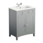 Camberley Vanity Unit – 600mm – Grey – Floor Standing – Traditional – The Bath Co