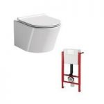 Arte Wall Hung Toilet & Mounting Frame – Slimline Seat – White