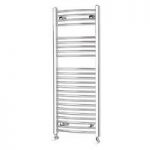 Heated Towel Rail – Chrome – Contemporary – Curved – 1150 x 450mm
