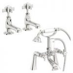 The Bath Co. Dulwich Basin Tap & Bath Shower Mixer Tap Pack – Traditional – Chrome