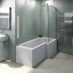 Shower Bath Screen – L Shaped – 5mm Glass – Fixed