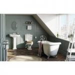 Winchester Oak Roll Top Bath Suite – Ceramic Basin – Traditional