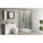 Quadrant Shower Enclosure Bathroom Suite – 800 x 800mm – Stone Shower Tray