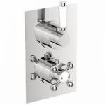 Traditional Twin Shower Valve – Thermostatic – With Diverter – Chrome – The Bath Co
